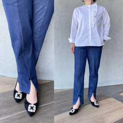 リネンのもんぺ モカ ロングパンツ nuuMonpe 通販 18266774｜Creema