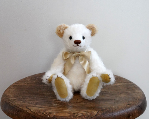 テディベア　ホワイトベア　ぬいぐるみ ラティニティモヘア テディベア ホワイトベア ぬいぐるみ ラティニティモヘア