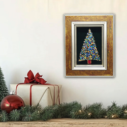 67.クリスマス アート作品 フレーム付き ☆A4フレーム付き☆オリジナル アートポスター クリスマス2点セット