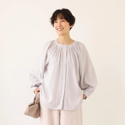 新品未開封品♡Creema　fall-in＆co　ブラウス　　リネン100% 前立てのディテールが目を惹くリネンフリルブラウス リネン100