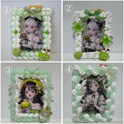 トレカケース ホイップデコ チョコミント ミントグリーン リボン