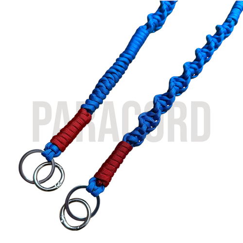 ミャクミャク風・パラコードスマホストラップ✳︎125cm✳︎青+赤＋白