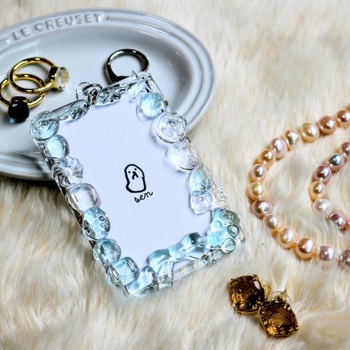 透明な記憶 awai Blue06』 硬質カードケースデコ チェキキーホルダー