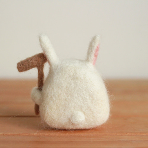 羊毛フェルト♡ウサギ さん（お値下価格） 1_97c5edeed2849de10d046a7738e9
