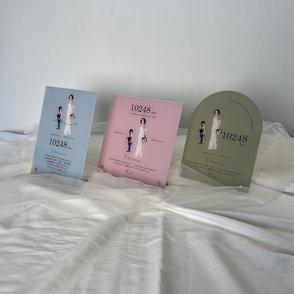 オリジナルメッセージと写真が入れられる両親へのプレゼント 子育て感謝状／tha04 9枚目の画像