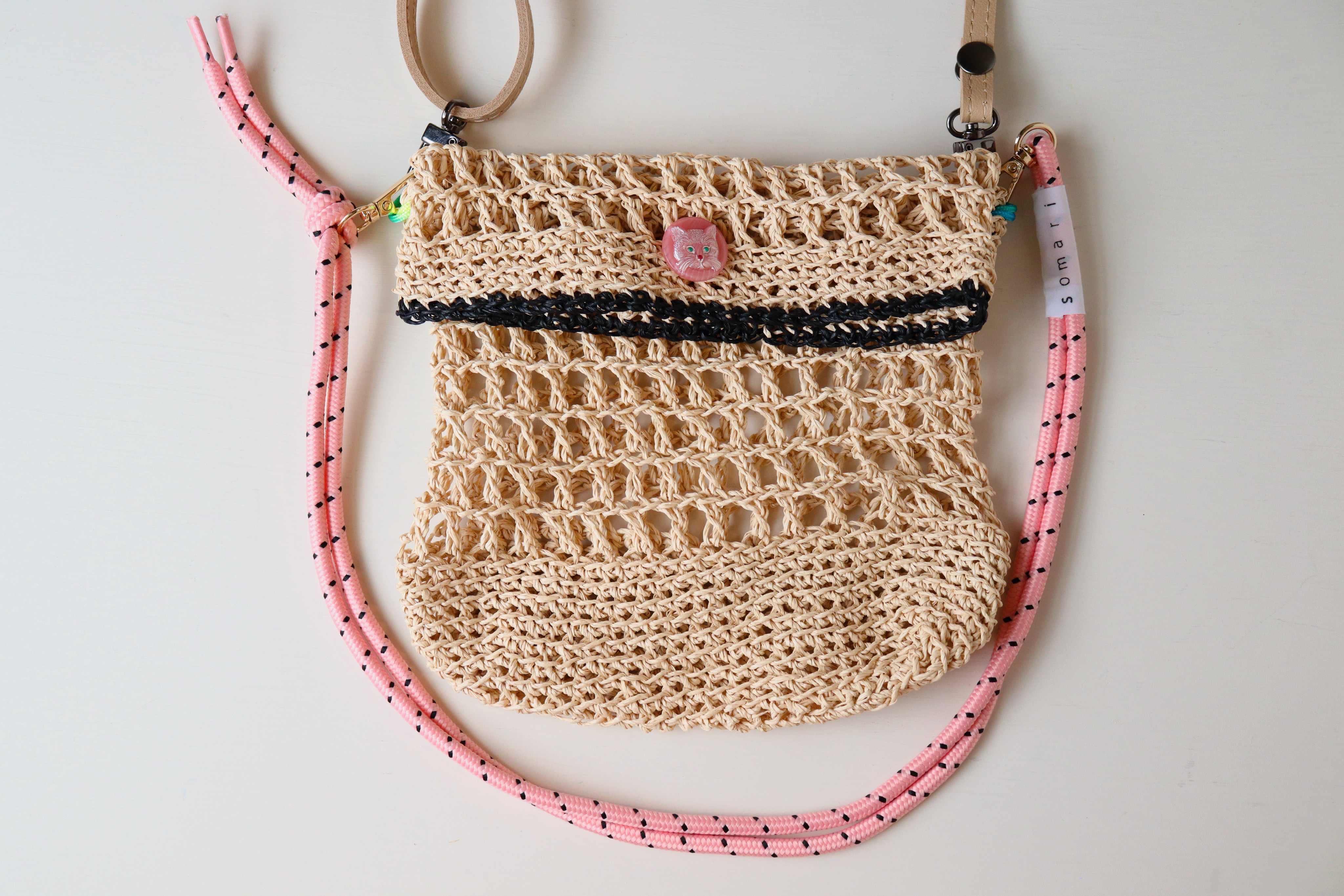 Creema限定　猫ボタンのポシェット