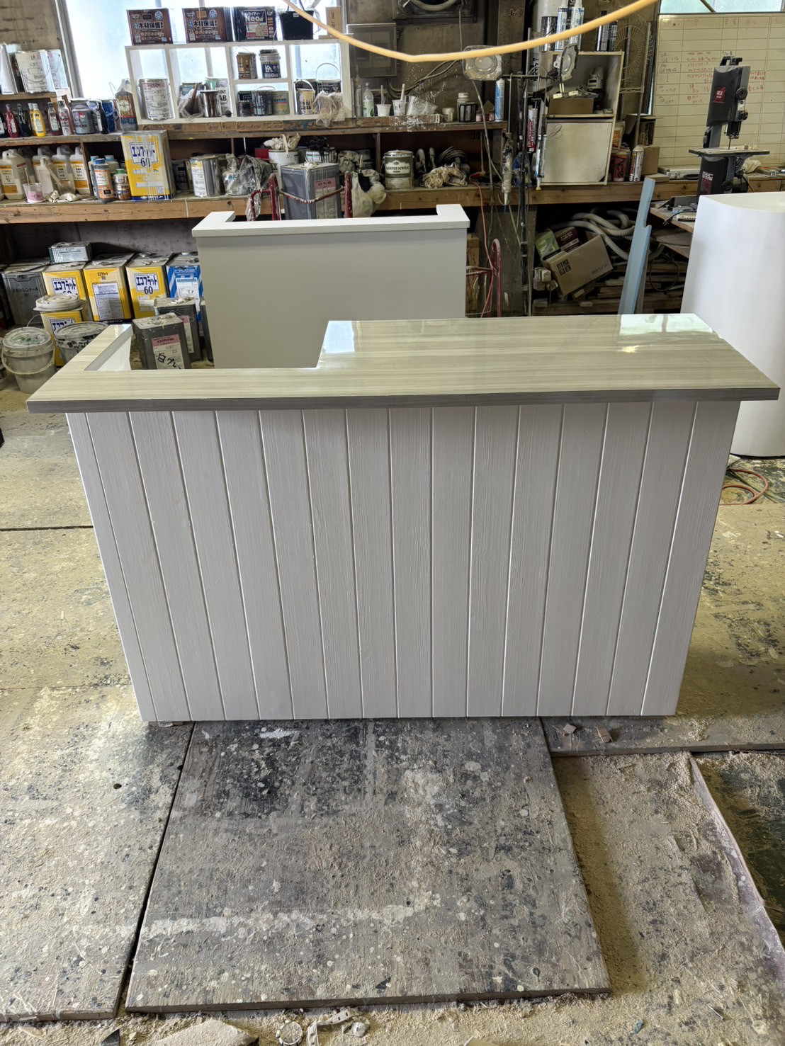 メラミン　レジカウンター　受付カウンター　レジ台