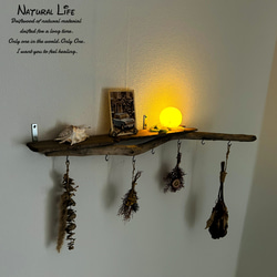 流木のお洒落な壁掛けランタン⁎✧✧壁掛けフック✧ナチュラル 雑貨