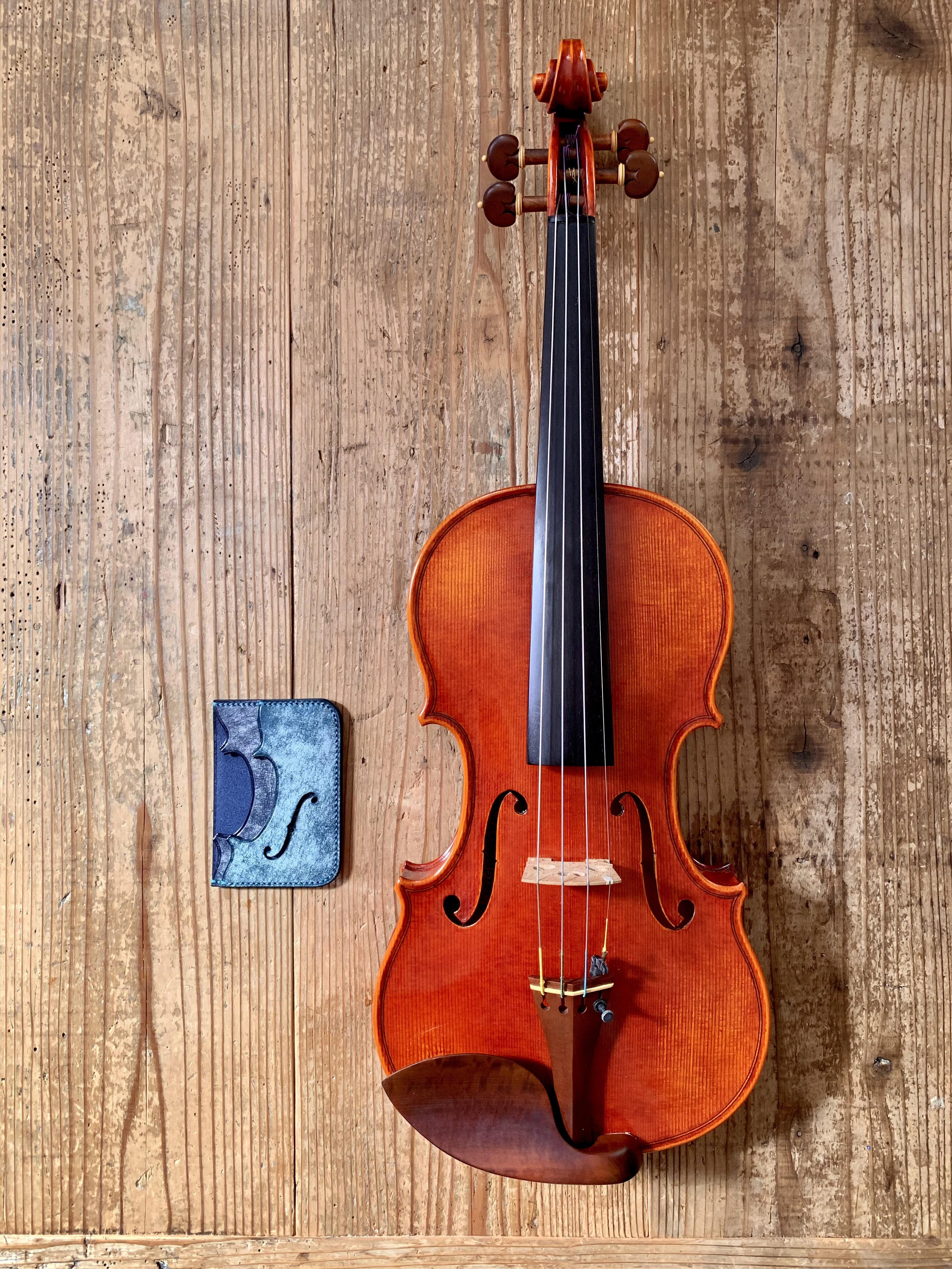 手縫いで創った革のパスケース 『SHINKAI - Topolino 587』