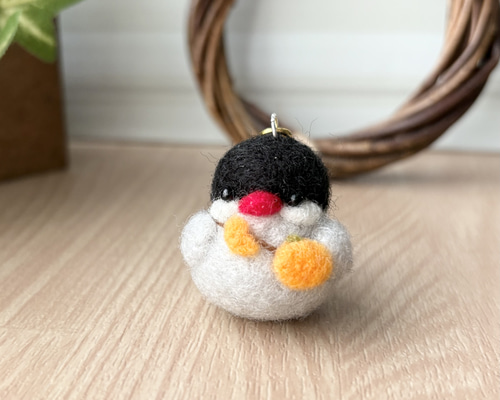 もちっと桜文鳥❀（置物、ストラップ、キーホルダー選べる）〜受注制作