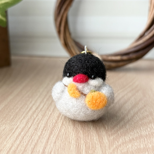 もちっと桜文鳥❀（置物、ストラップ、キーホルダー選べる）〜受注制作
