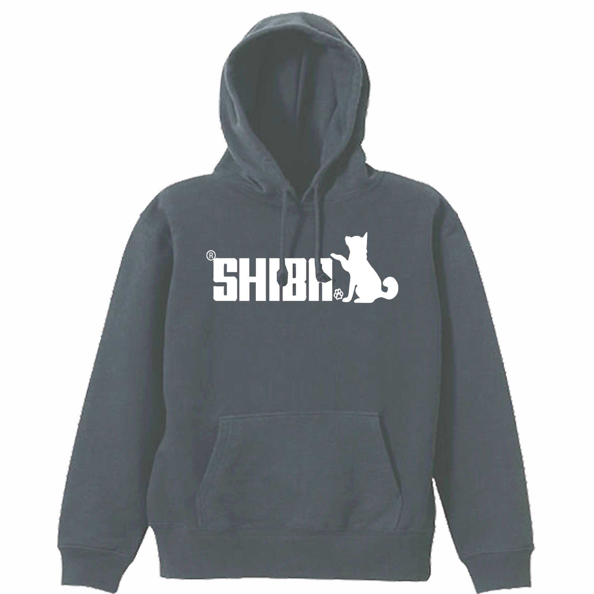【パロディ/8.4ozパーカー】SHIBA 柴犬 シバお手　長袖 面白い おもしろ プレゼント フード