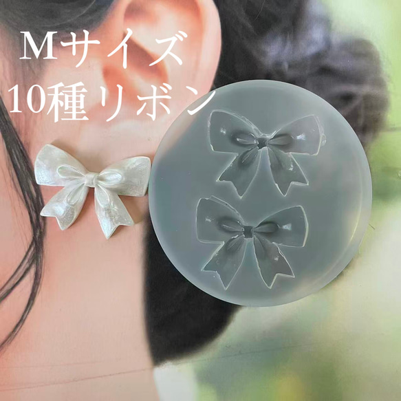 Summary 10種類→リボンMサイズ・シリコンモールド　 No.2128173311 1枚目の画像