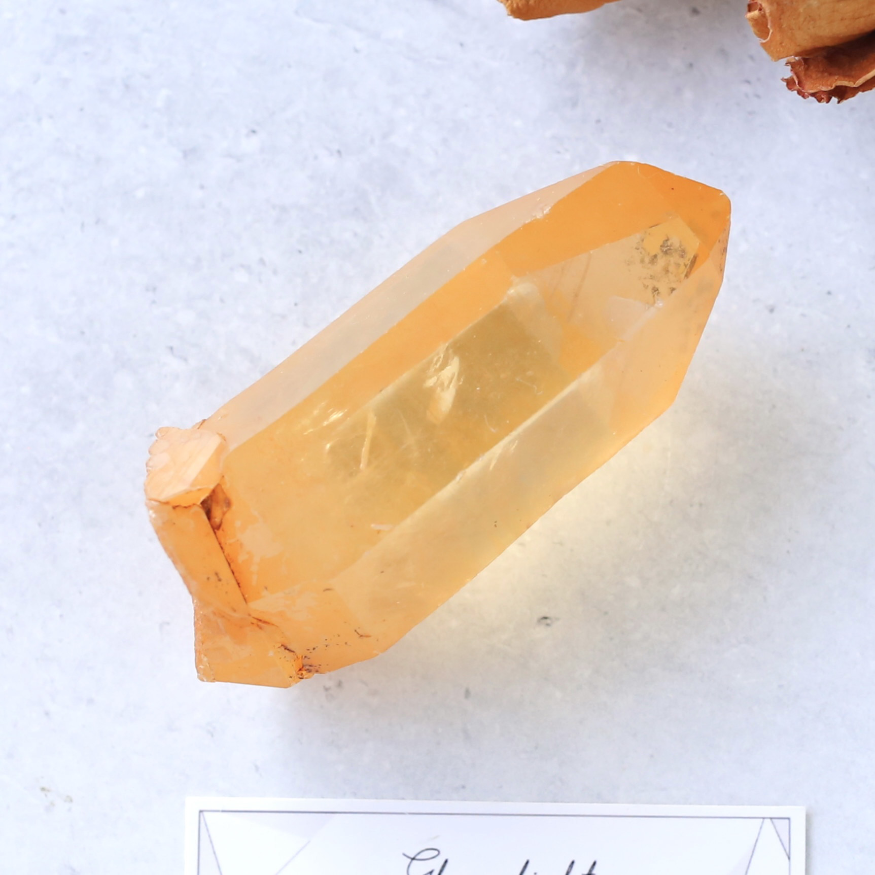 セルフヒールド タンジェリンクォーツ 蜜柑水晶 天然石 水晶 鉱物 一点物 健康