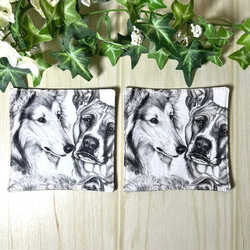 リアルワンコのペアコースター　現品　送料込み 2枚目の画像