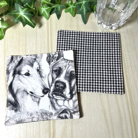 リアルワンコのペアコースター　現品　送料込み 4枚目の画像