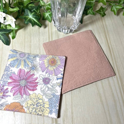 綺麗なお花のペアコースター　送料込み 4枚目の画像