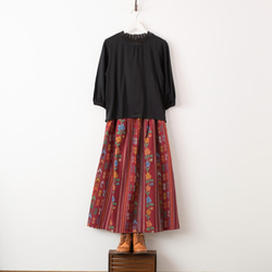 【待望の七分袖】人気シリーズ新作！かぎ針編み七分袖カットソー（25w-02）ブラック 10枚目の画像