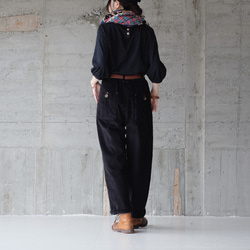 【待望の七分袖】人気シリーズ新作！かぎ針編み七分袖カットソー（25w-02）ブラック 6枚目の画像