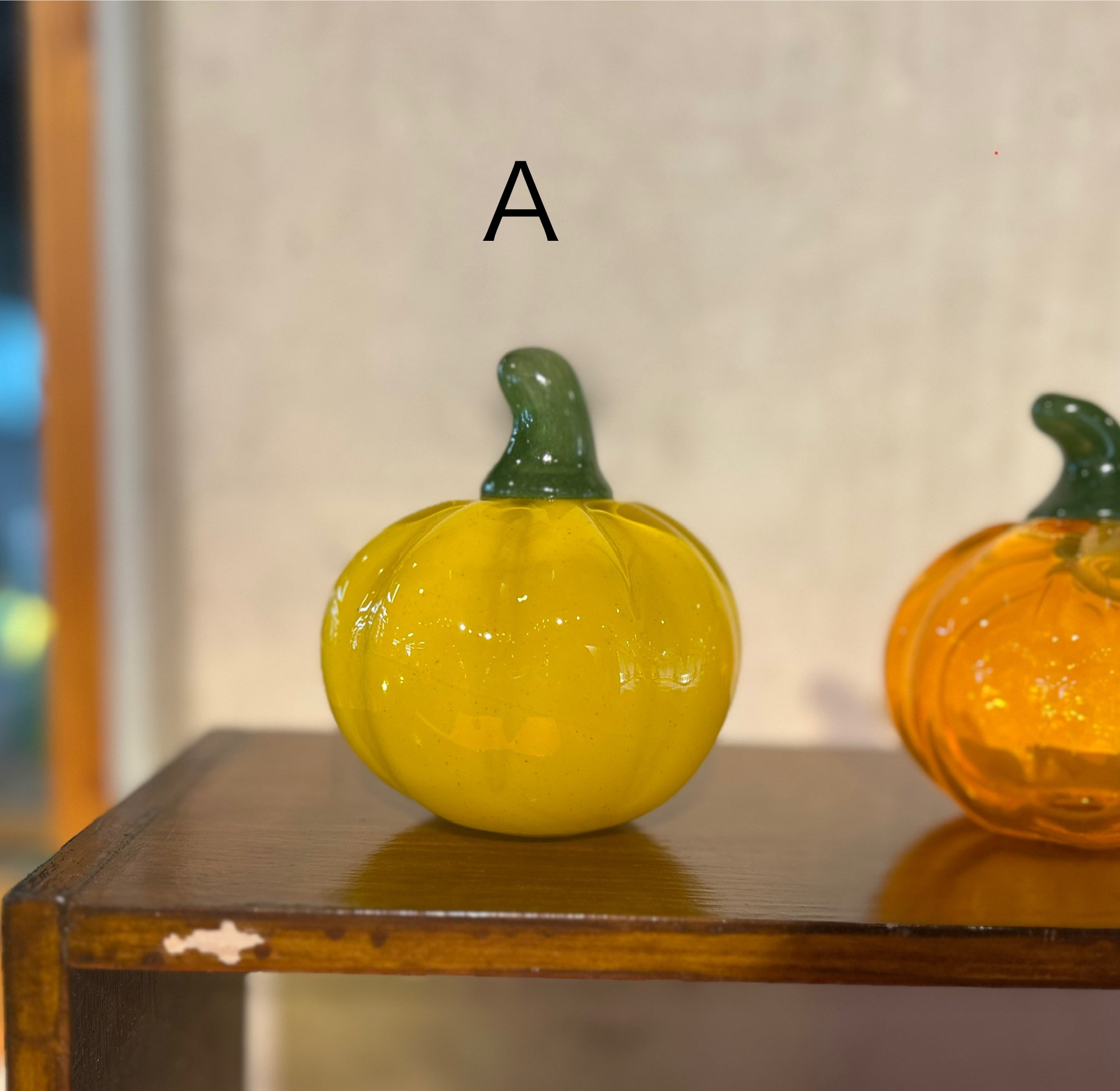 ガラスのハロウィンカボチャ（大） ＊吹きガラス