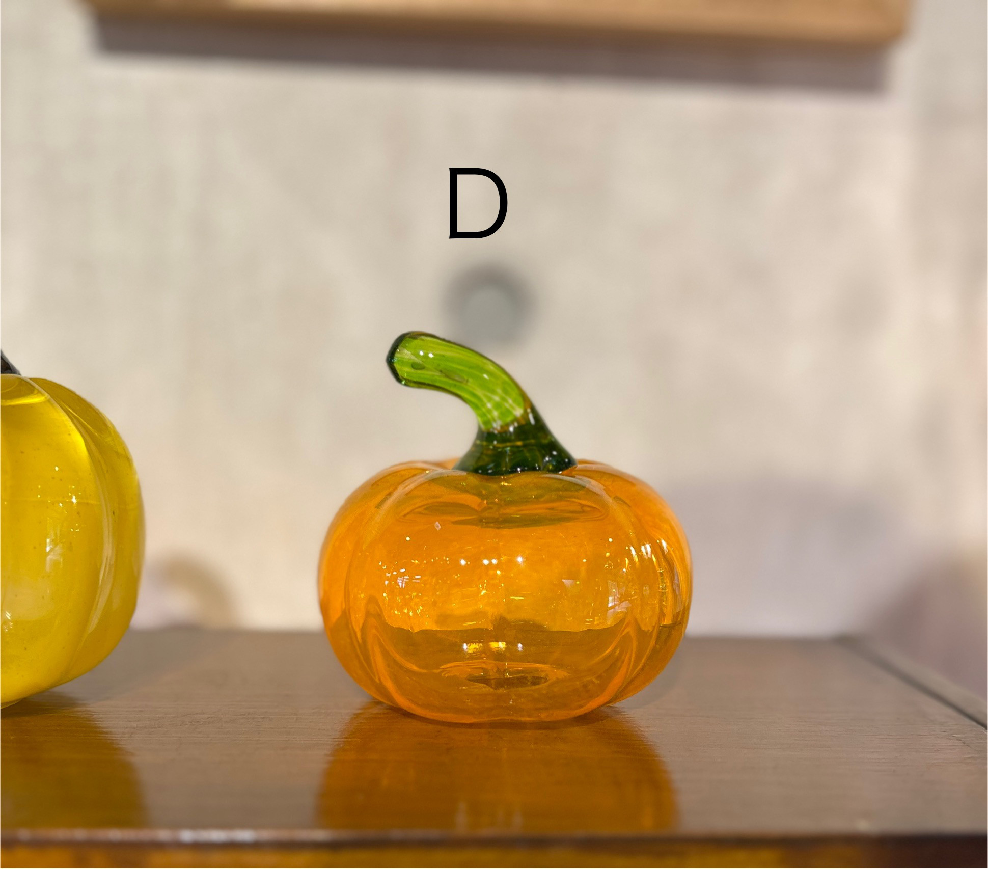 ガラスのハロウィンカボチャ（大） ＊吹きガラス