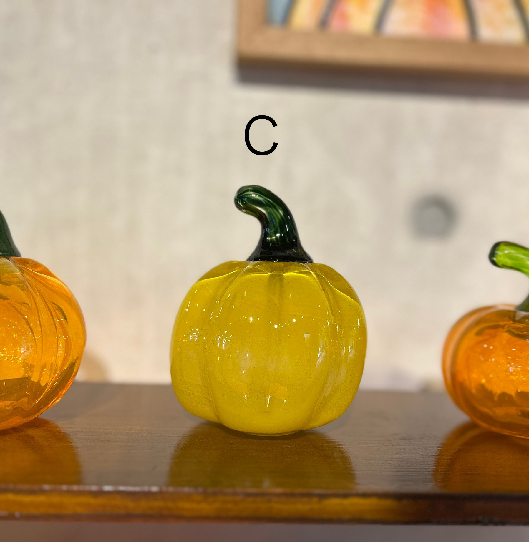 ガラスのハロウィンカボチャ（大） ＊吹きガラス