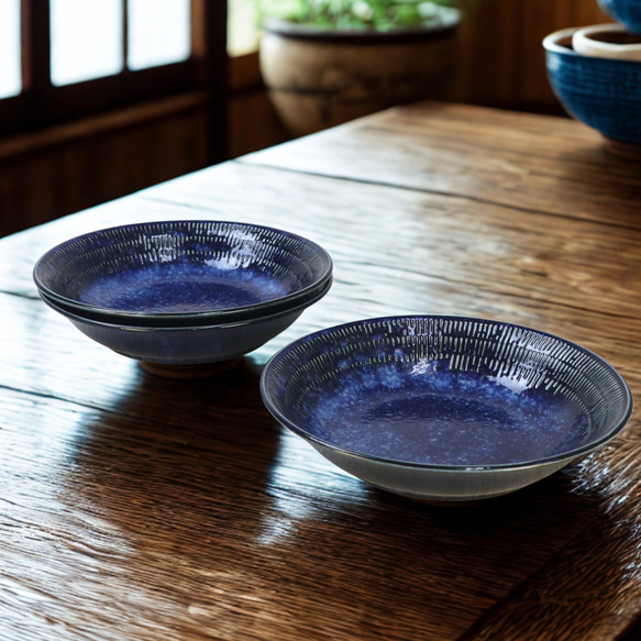 軽量瑠璃トチリ 麺鉢 3枚組【美濃焼】 お椀・ボウル・鉢 hama kitchen