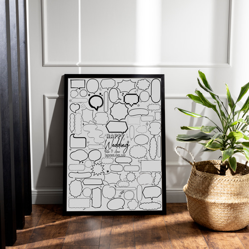 結婚式 誕生日 寄せ書きポスター パネル ゲスト参加型 ゲストブック