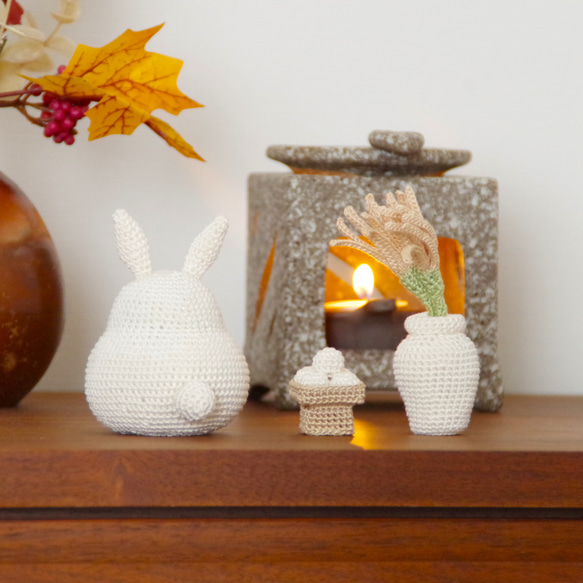 【yuj - süß line】お月見うさぎ　お月見飾り　中秋の名月　十五夜 1枚目の画像