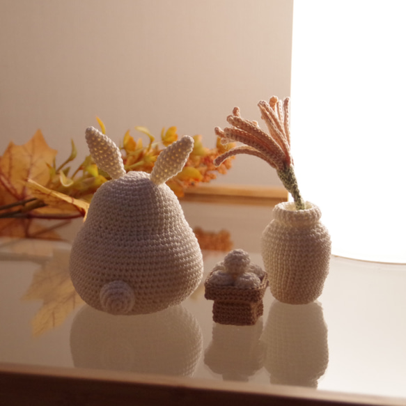 【yuj - süß line】お月見うさぎ　お月見飾り　中秋の名月　十五夜 2枚目の画像