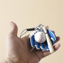 【棒球】可愛真皮 x PU 材質包包掛飾 第5張的照片