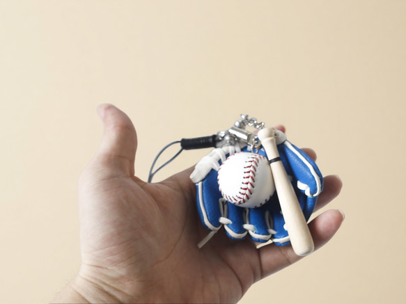 【棒球】可愛真皮 x PU 材質包包掛飾 第5張的照片