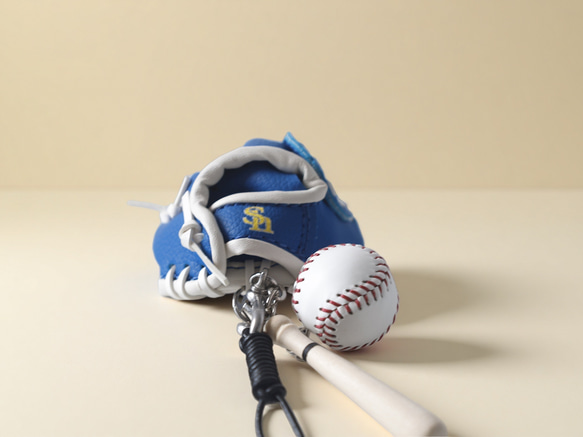 【棒球】可愛真皮 x PU 材質包包掛飾 第7張的照片