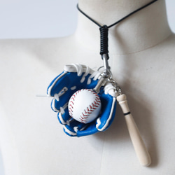 【棒球】可愛真皮 x PU 材質包包掛飾 第6張的照片