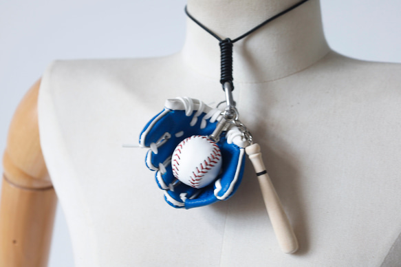 【棒球】可愛真皮 x PU 材質包包掛飾 第6張的照片