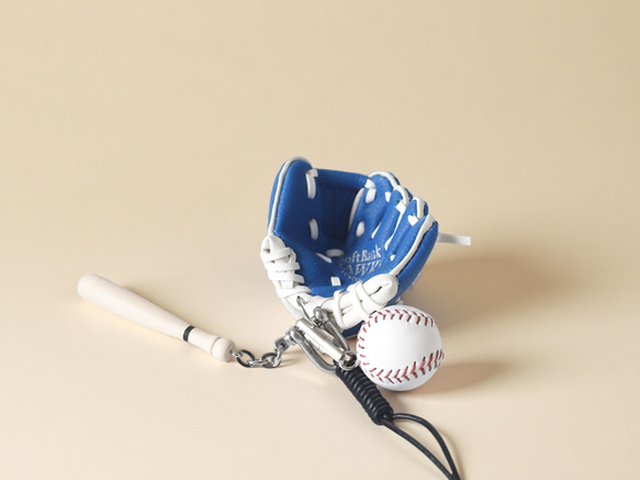 【棒球】可愛真皮 x PU 材質包包掛飾 第4張的照片