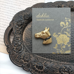 再販】真鍮製 ミニブローチ ピンバッジ スカラベ ピンバッチ dahlia