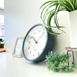 KATOMOKU plywood clock 13 グレー km-84GR 掛け時計 木製 静か 小さい 7枚目の画像