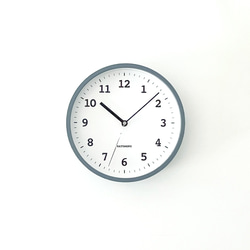 KATOMOKU plywood clock 13 グレー km-84GR 掛け時計 木製 静か 小さい 4枚目の画像