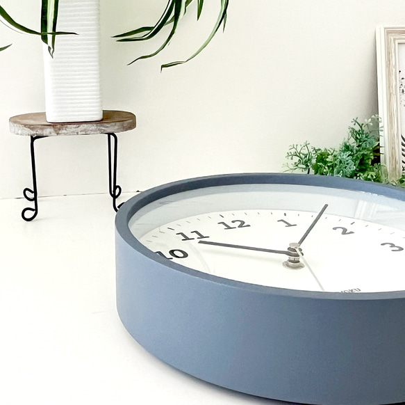 KATOMOKU plywood clock 13 グレー km-84GR 掛け時計 木製 静か 小さい 6枚目の画像