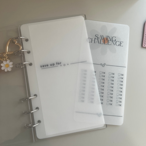 積立貯金✴︎チェックシート付きリフィルA6 その他雑貨