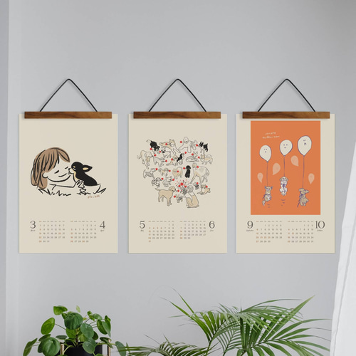 2026カレンダー【絵柄が選べるチワワ】 A4 ポスター カレンダー picnic