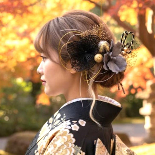 ○和装 髪飾り♥ 成人式用髪飾り 結婚式 卒業式 七五三 胡蝶蘭 高級