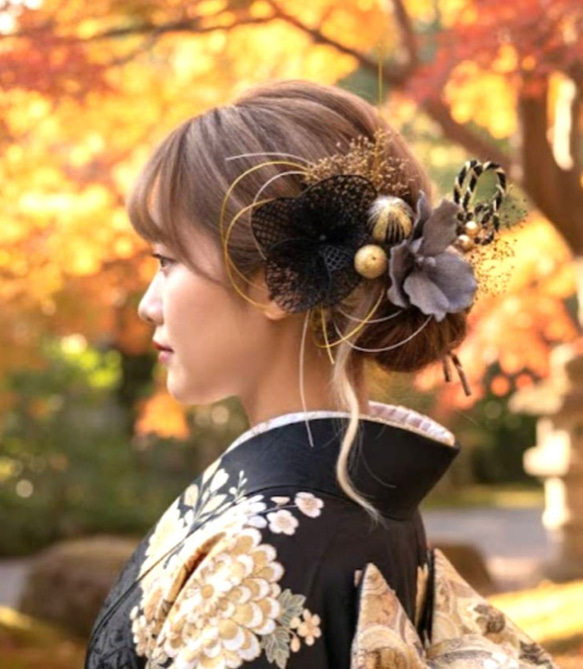 ○和装 髪飾り♥ 成人式用髪飾り 結婚式 卒業式 七五三 胡蝶蘭 高級