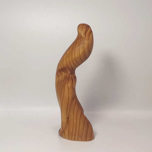 木彫刻 アート『 鳥 』オブジェ 立像 芸術 アート ハンドメイド 杉