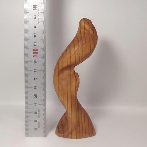 木彫刻 アート『 鳥 』オブジェ 立像 芸術 アート ハンドメイド 杉