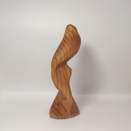 木彫刻 アート『 鳥 』オブジェ 立像 芸術 アート ハンドメイド 杉