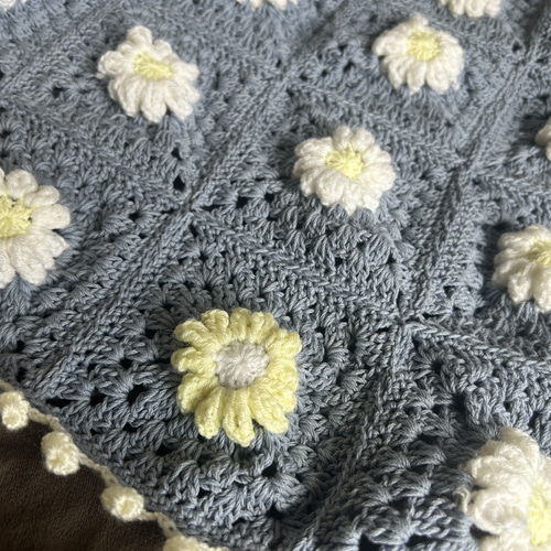 モチーフつなぎのブランケット☆ハンドメイド 【公式通販】