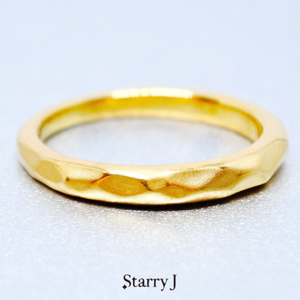 煌めくライン - カッティングライン リング 指輪 マット仕上げ 送料無料 シルバー925 K18GP