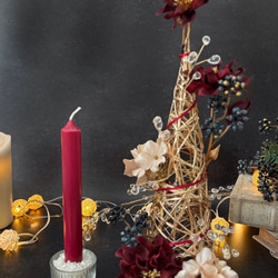 ノエルジュエルツリー ～ 大人のクリスマスツリー（アーティシャルフラワー 造花）～ 光触媒加工 8枚目の画像